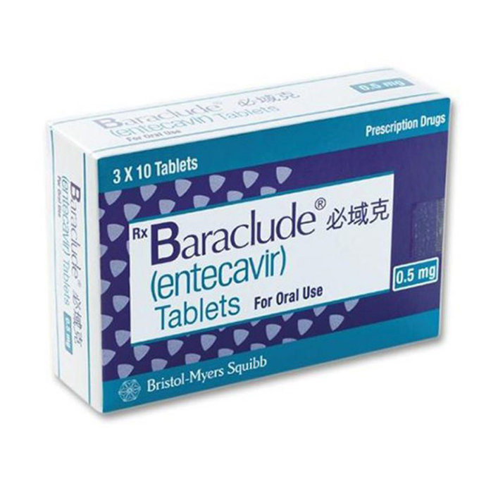 Thuốc Bristol Myers Baraclude 0,5mg, Hộp 30 viên