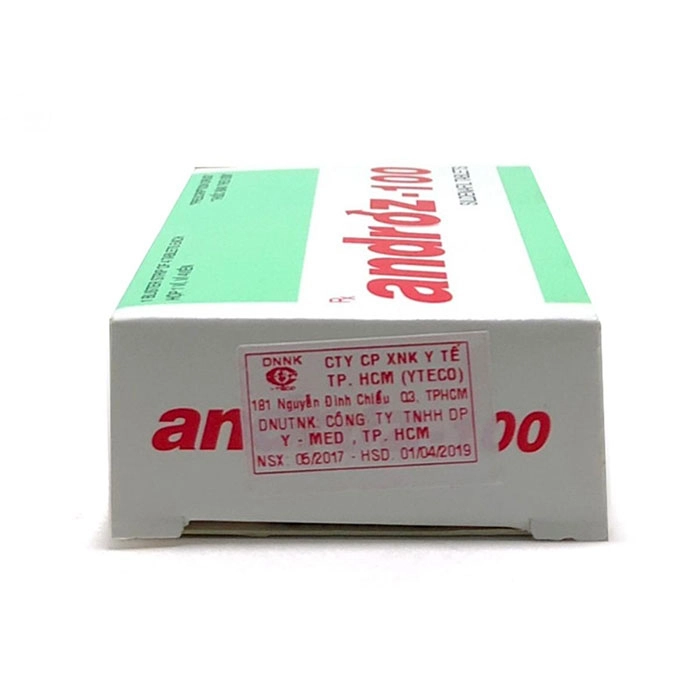 Thuốc cường dương Androz 100mg, Hộp 4 viên