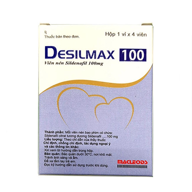 Thuốc cường dương Desilmax 100 mg, Hộp 4 viên