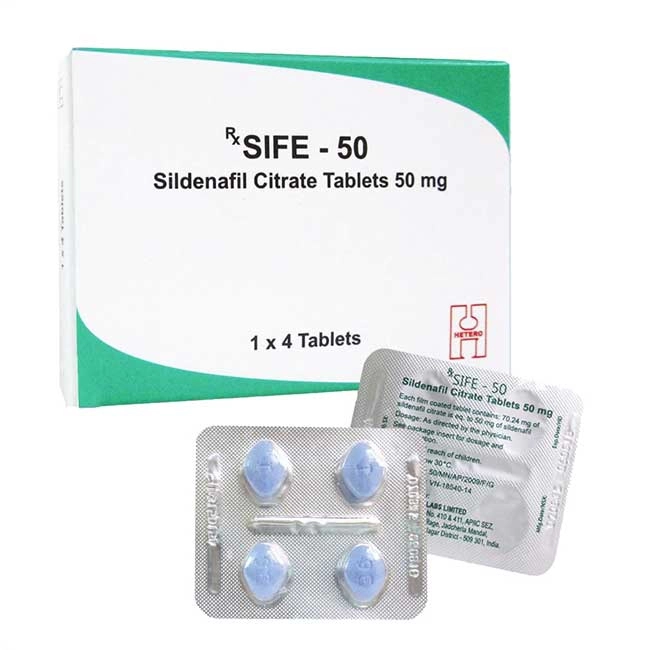 Thuốc cường dương Sife 50 mg, Hộp 4 viên