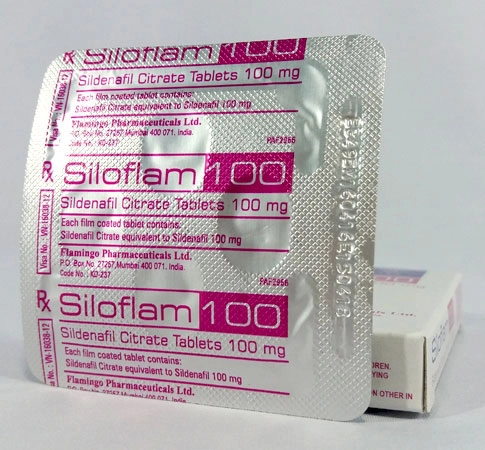 Thuốc cường dương Siloflam 100 mg, Hộp 4 viên