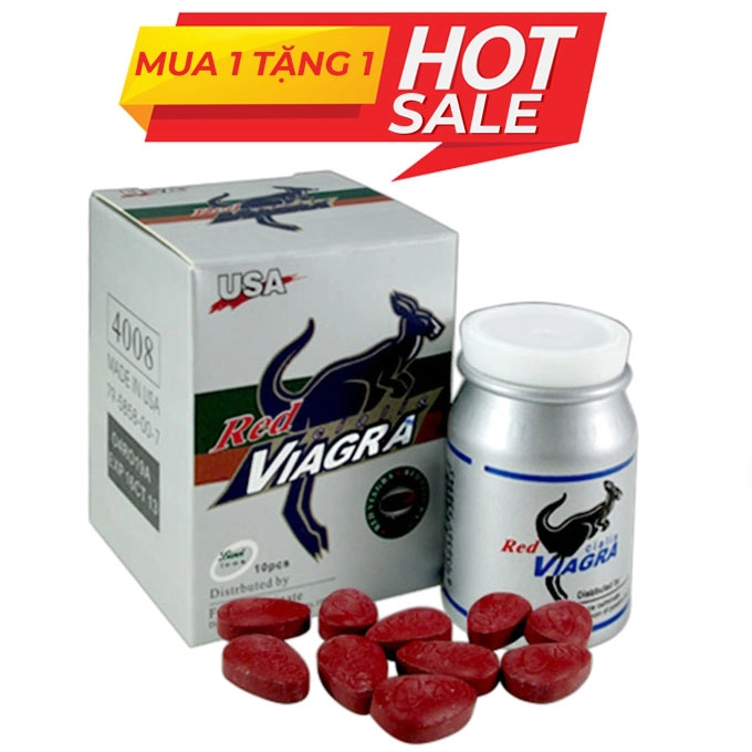 Thuốc cường dương Red Cia-lis Vi-a-gra cực mạnh, Hộp 10 viên