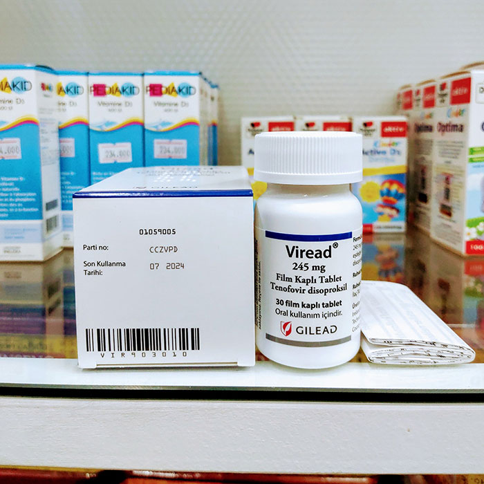 Thuốc điều trị viêm gan B Gilead Viread 245mg Hộp 30 viên