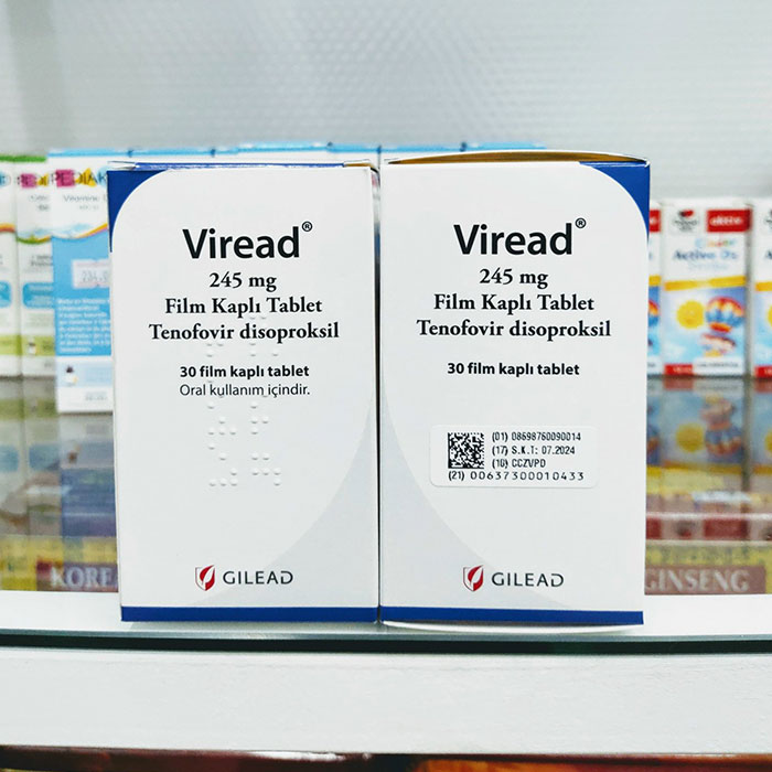 Thuốc điều trị viêm gan B Gilead Viread 245mg Hộp 30 viên