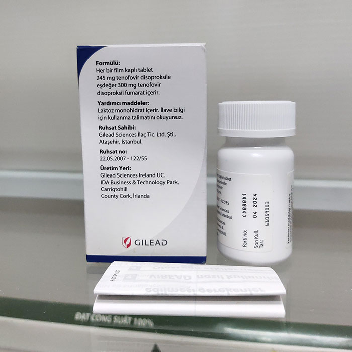 Thuốc điều trị viêm gan B Gilead Viread 245mg Hộp 30 viên