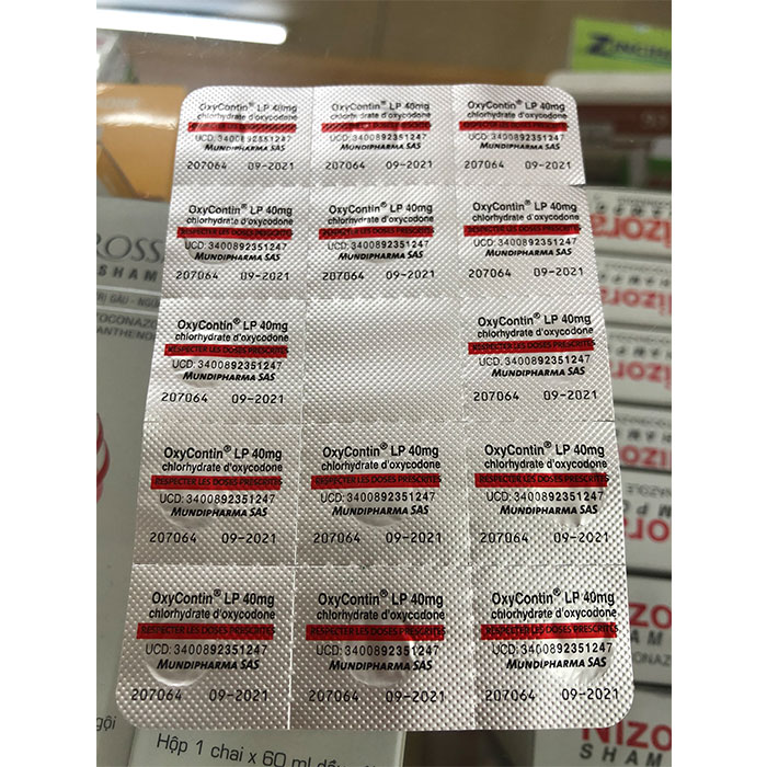 Thuốc giảm đau Oxycontin 40 Mundipharma 2 vỉ x 14 viên