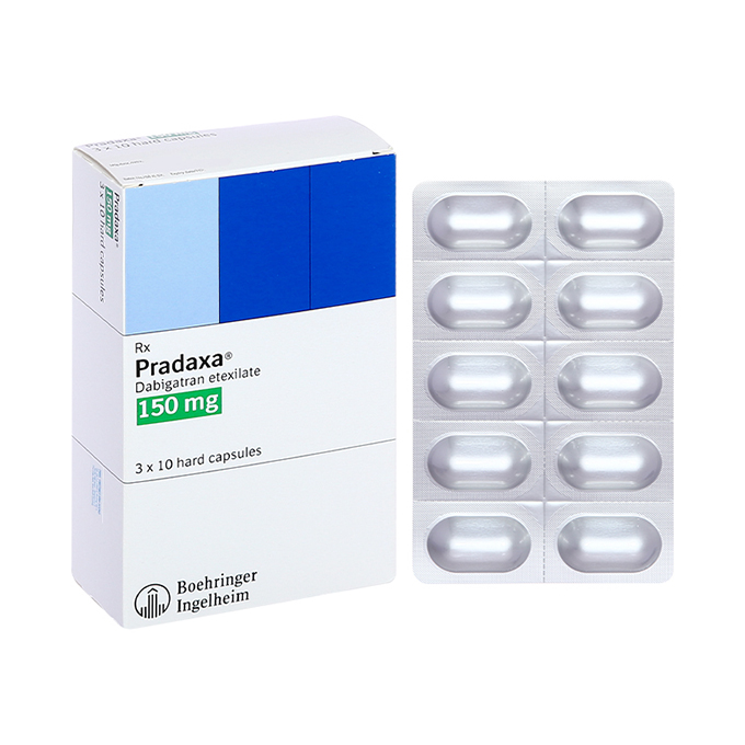 Pradaxa 150mg Thuốc chống huyết khối, ngừa đột quỵ, Hộp 60 viên