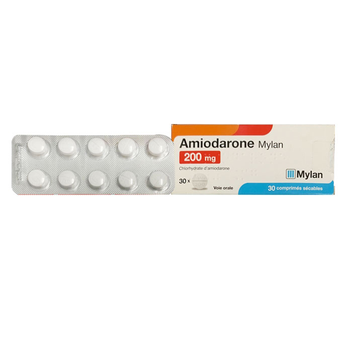 Thuốc tim mạch Amiodarone Mylan, Hộp 30 viên
