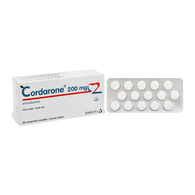 Thuốc tim mạch Sanofi Cordarone 200mg, Hộp 30 Viên