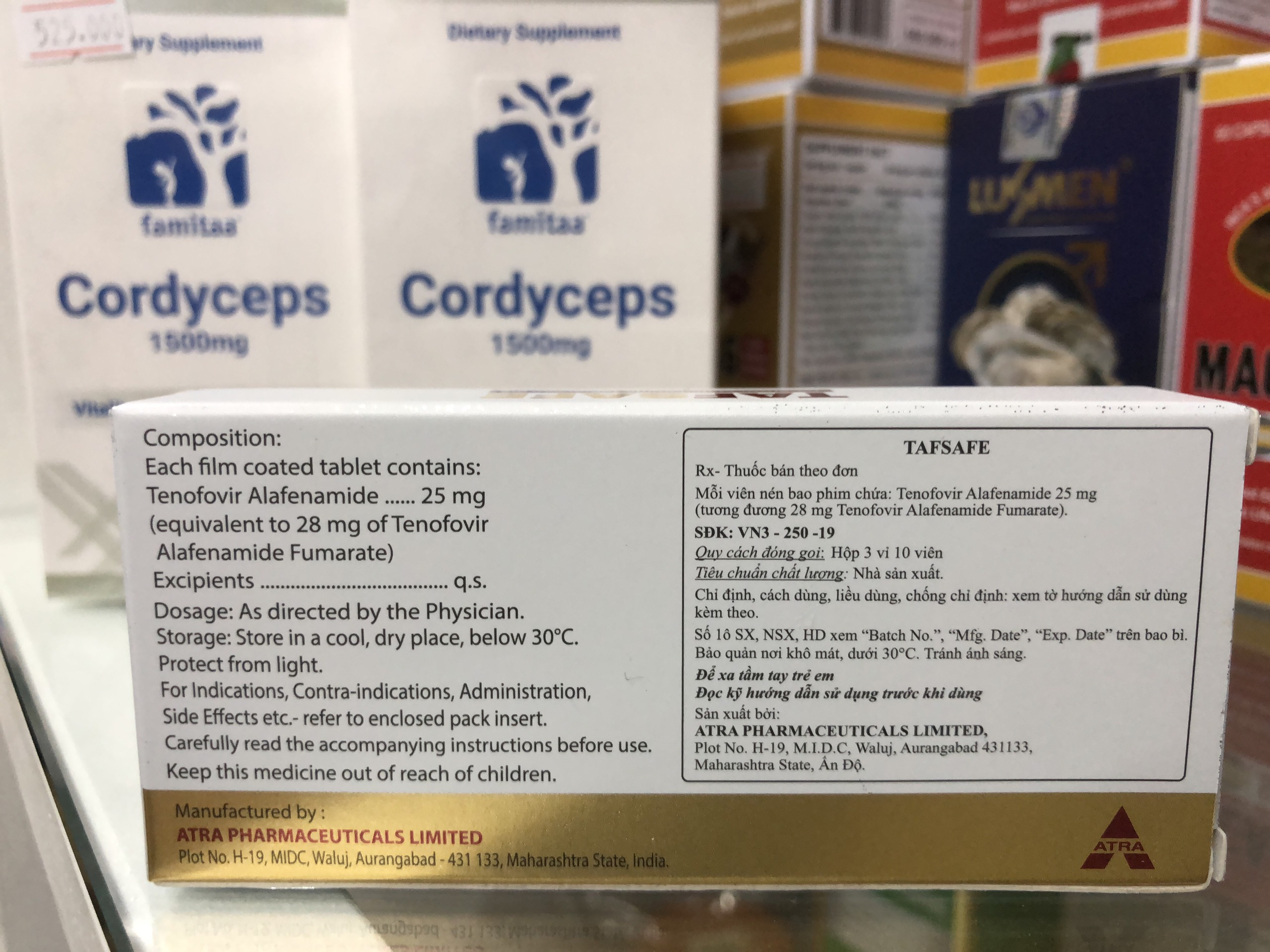 Thuốc trị viêm gan B Tafsafe 25mg 30 viên