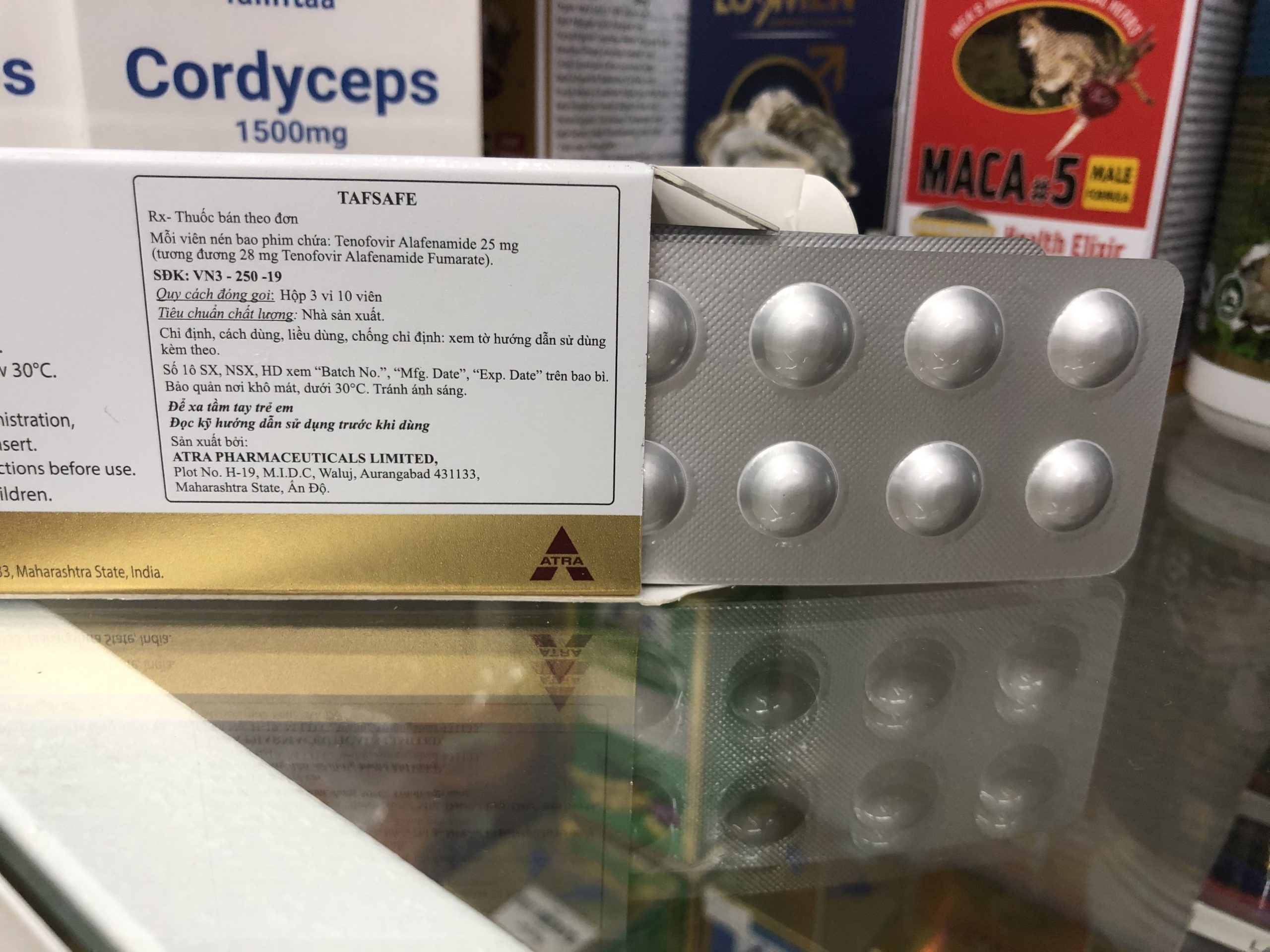 Thuốc trị viêm gan B Tafsafe 25mg 30 viên