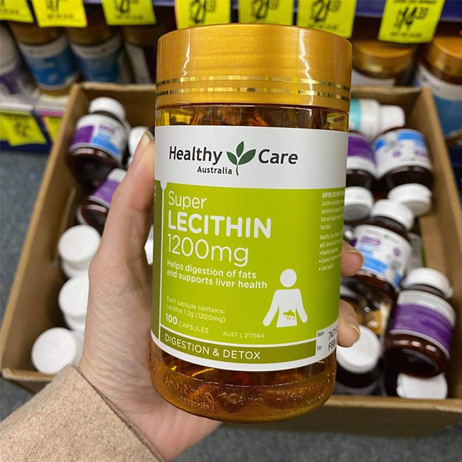 Tinh chất mầm đậu nành Healthy Care Super Lecithin 1200mg, Chai 100 viên