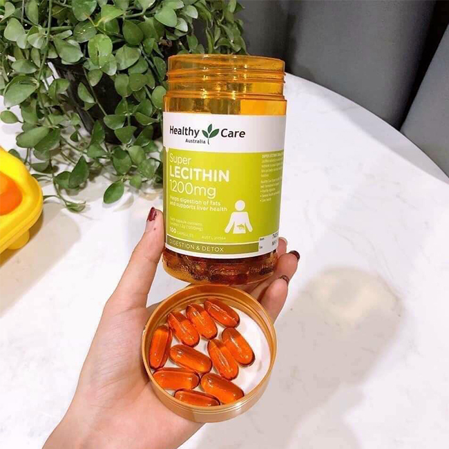 Tinh chất mầm đậu nành Healthy Care Super Lecithin 1200mg, Chai 100 viên