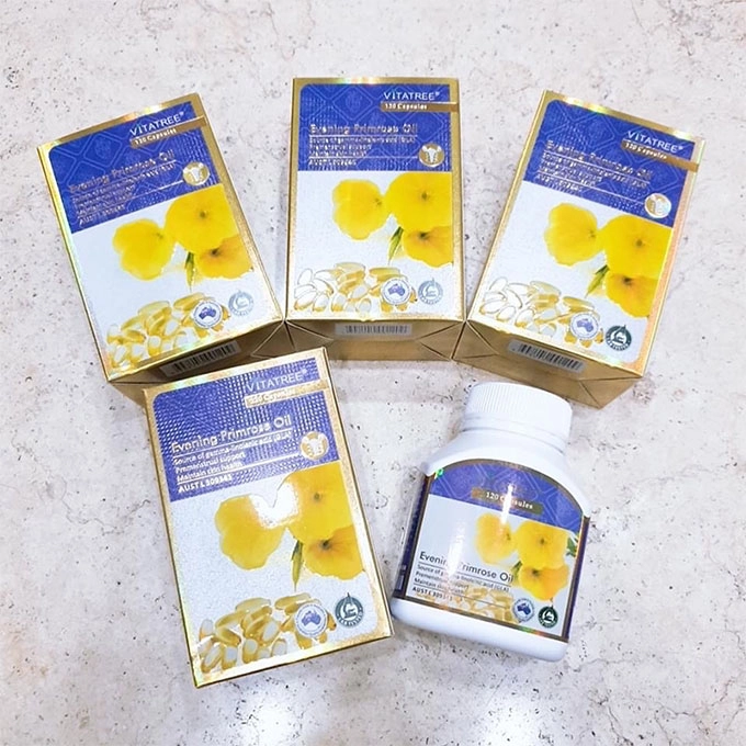 Tinh dầu hoa anh thảo Vitatree Evening Primrose Oil, Hộp 120 viên