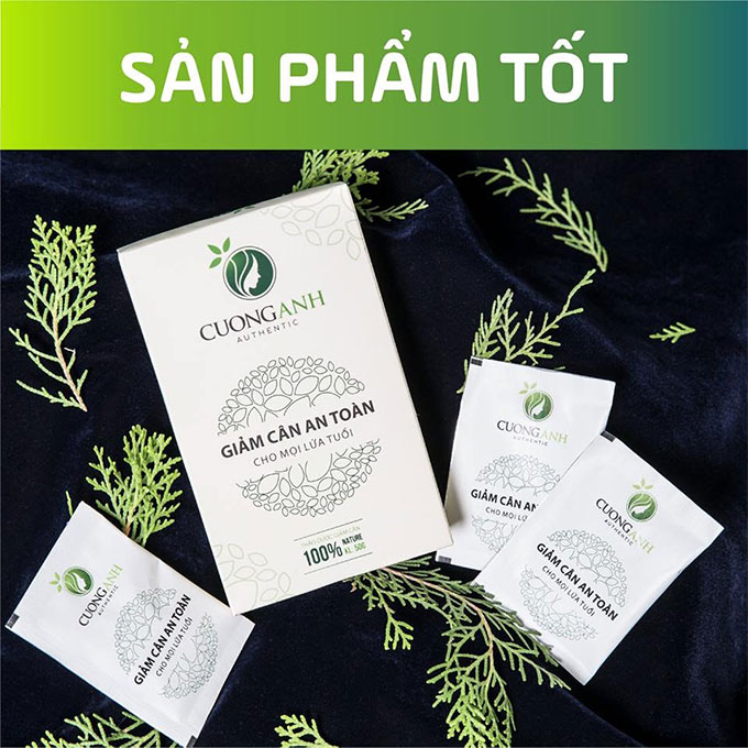 Trà giảm cân Cường Anh thảo mộc tự nhiên, Hộp 15 gói