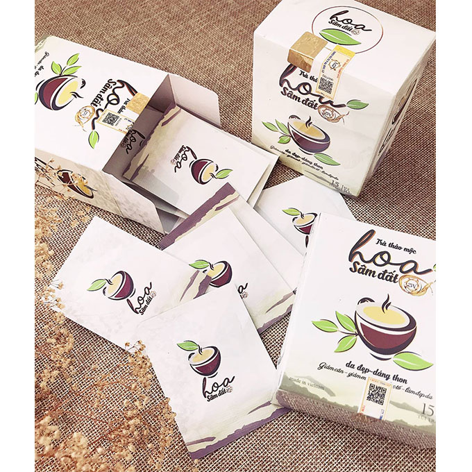 Trà giảm cân Hoa Sâm Đất, Hộp 15 gói