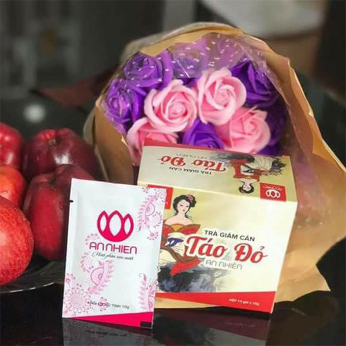 Trà giảm cân táo đỏ An Nhiên, Hộp 15 gói