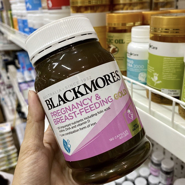 Viên uống bổ sung cho bà bầu Blackmores Pregnancy And Breastfeeding Gold, hộp 180 Viên