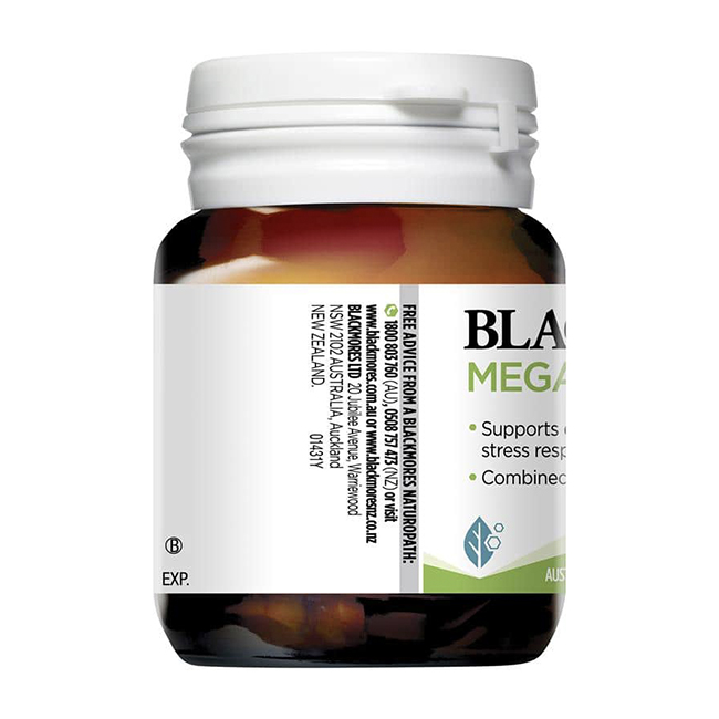 Viên uống bổ sung Vitamin B tổng hợp Blackmores Mega B Complex, hộp 31 viên