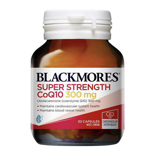 Viên uống bổ tim Blackmores Super Strength CoQ10 300mg, hộp 30 viên