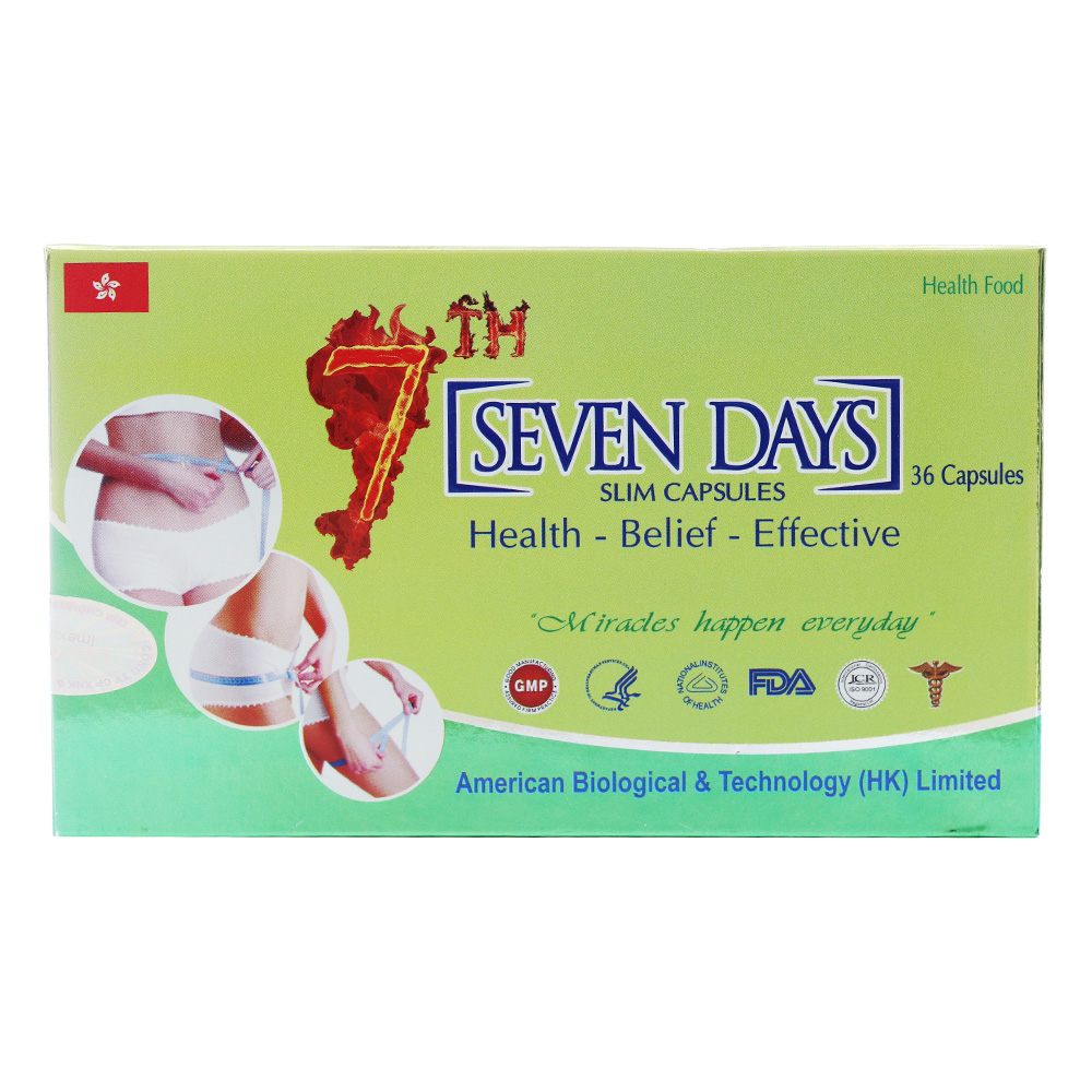Viên uống giảm cân Seven Days, Hộp 3 vỉ x 12 viên