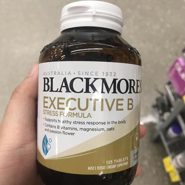 Viên uống giảm căng thẳng Blackmores Executive B Stress Formula, hộp 125 viên