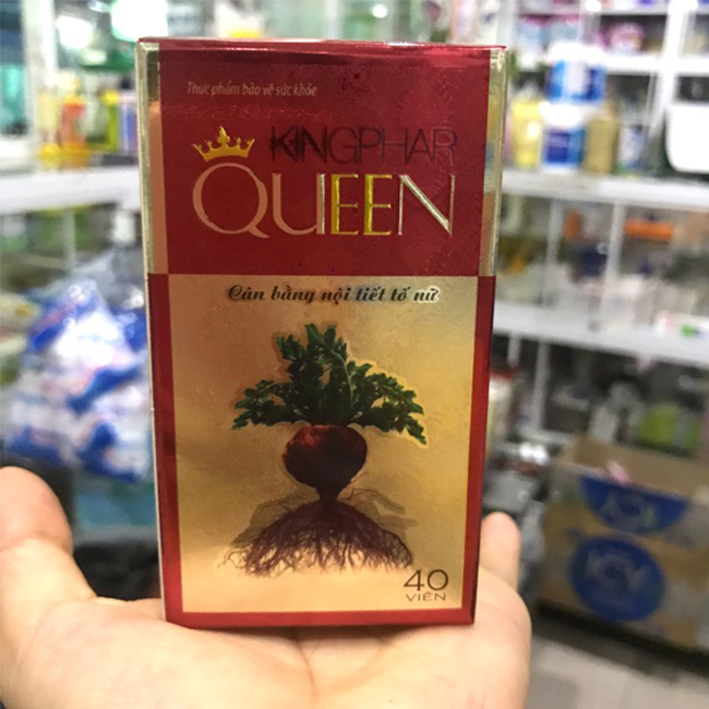 Kingphar QUEEN cân bằng nội tiết tố nữ, Hộp 40 viên