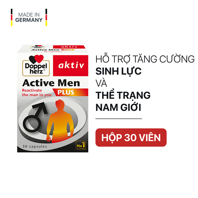 Viên uống tăng cường sinh lý nam Doppelherz Aktiv Active Men Plus, hộp 30 viên
