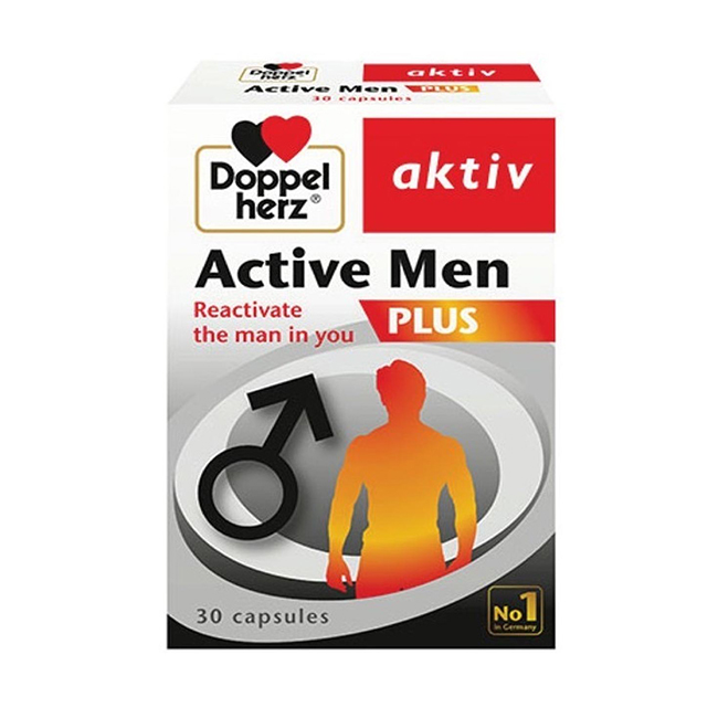 Viên uống tăng cường sinh lý nam Doppelherz Aktiv Active Men Plus, hộp 30 viên
