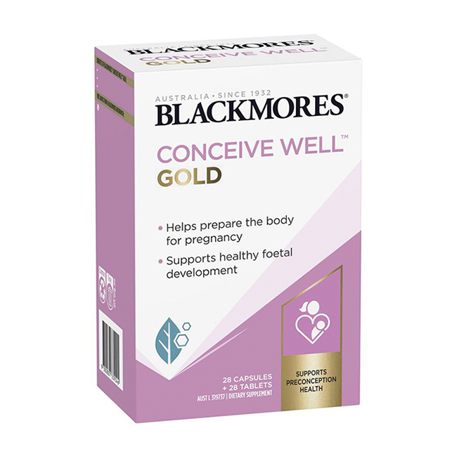 Viên uống tăng khả năng thụ thai Blackmores Conceive Well Gold, hộp 56 viên