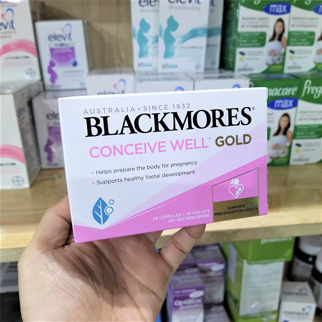 Viên uống tăng khả năng thụ thai Blackmores Conceive Well Gold, hộp 56 viên