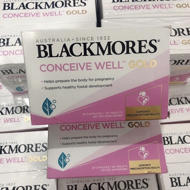 Viên uống tăng khả năng thụ thai Blackmores Conceive Well Gold, hộp 56 viên
