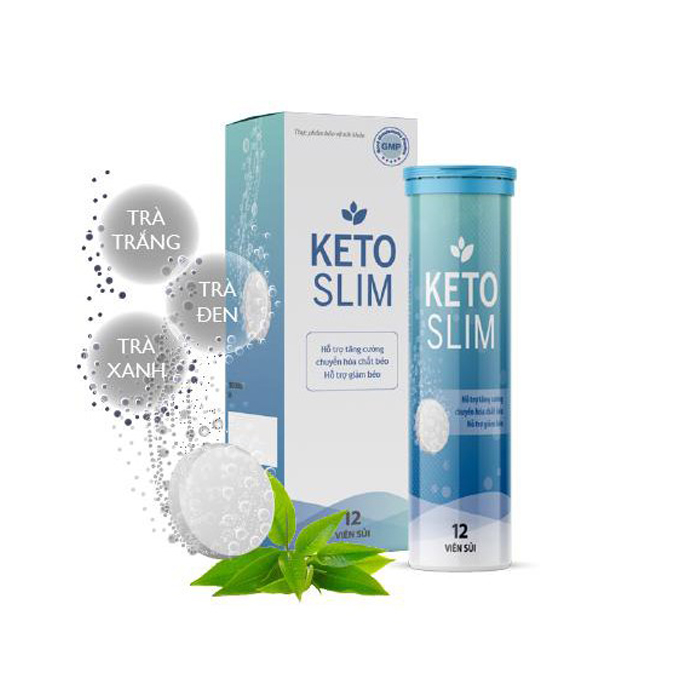 Viên sủi giảm cân Keto Slim, Hộp 12 viên