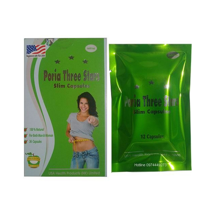 Viên uống giảm cân Phục Linh Ba Sao, Hộp 30 viên