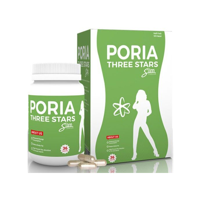 Viên uống giảm cân Phục Linh Ba Sao - Poria Three Stars Slim, Hộp 36 viên