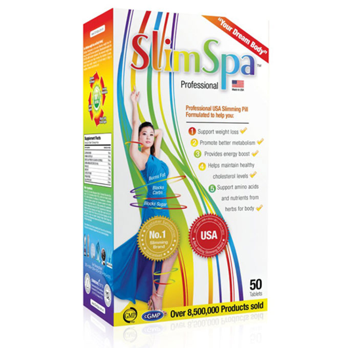 Viên uống giảm cân SlimSpa Professional, Hộp 50 viên