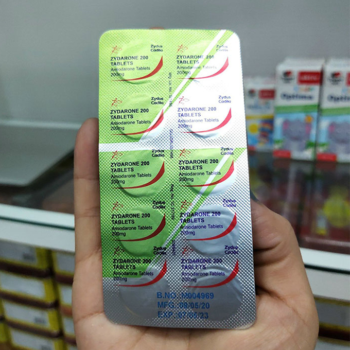 Zydarone 200 Zydus Cadila 10 vỉ x 10 viên điều trị rối loạn nhịp tim
