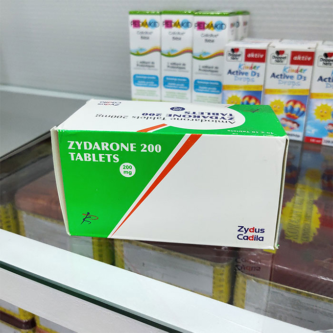 Zydarone 200 Zydus Cadila 10 vỉ x 10 viên điều trị rối loạn nhịp tim