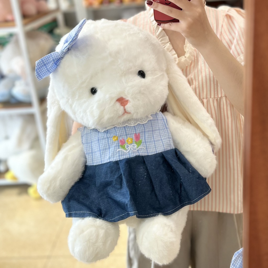 Gấu bông thỏ váy bò