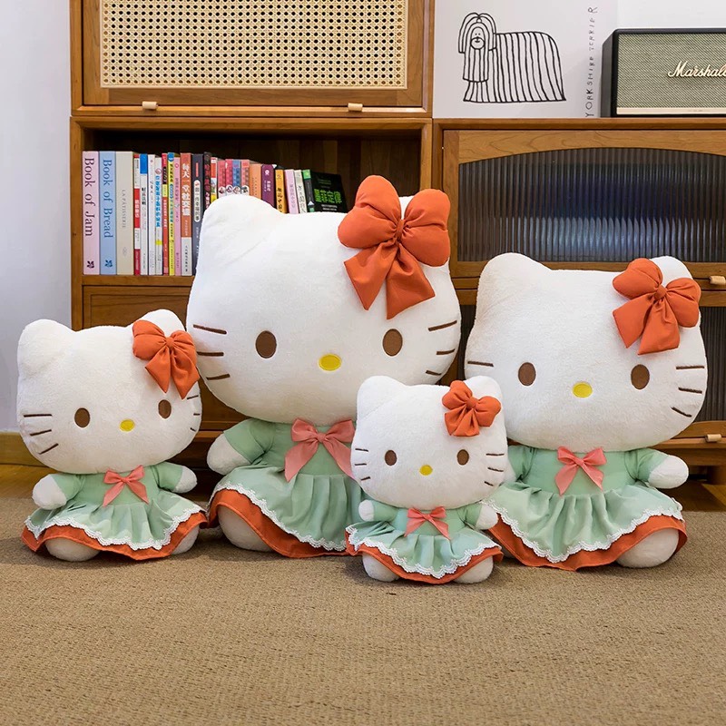 Gấu bông Hello Kitty váy xanh