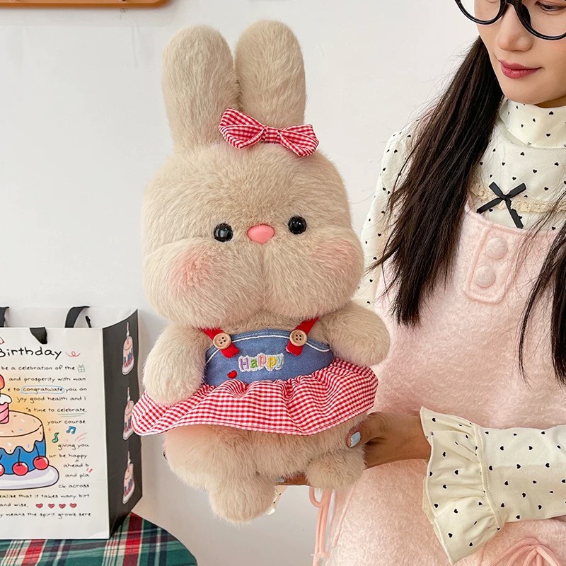 Gấu bông thỏ váy Happy
