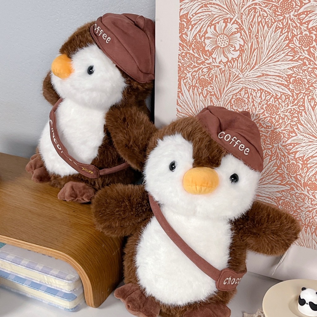 Gấu bông chim cánh cụt nâu 30cm