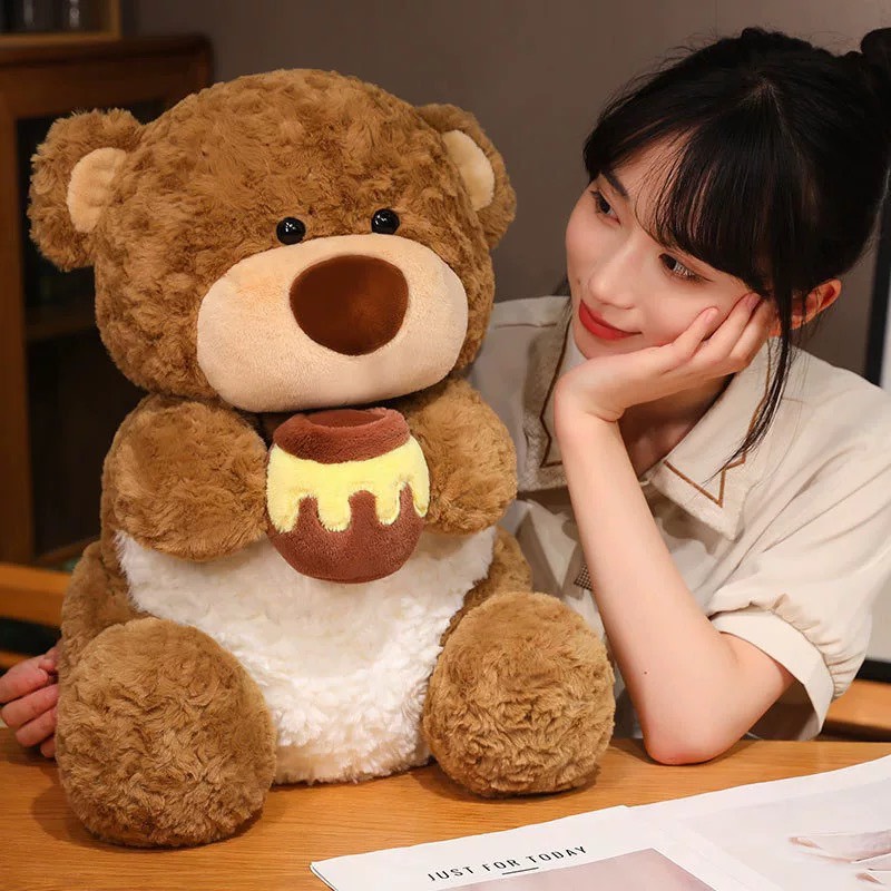 Gấu nâu HoneyBear ôm hũ mật