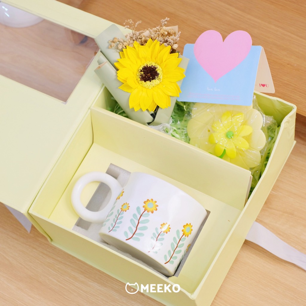 Hộp quà cốc hoa cao cấp Sunny Gift