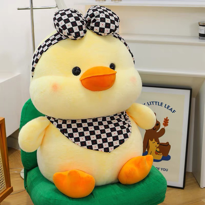 Gấu bông vịt vàng buộc nơ 40cm