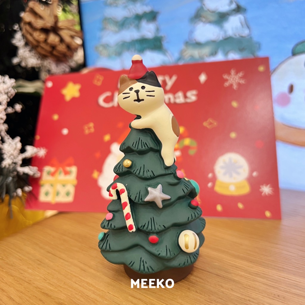 Mèo Noel giáng sinh decor