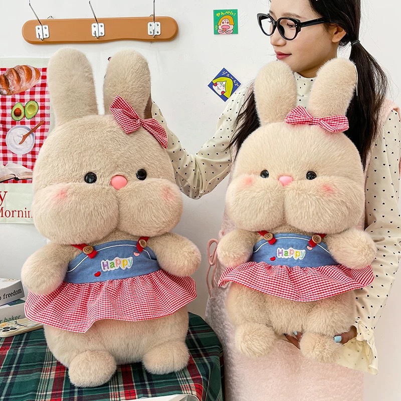 Gấu bông thỏ váy Happy