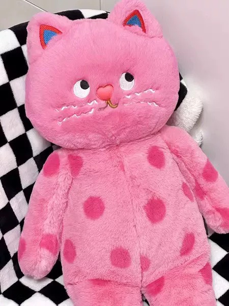 Gấu bông mèo râu xoăn Black Pink Cat