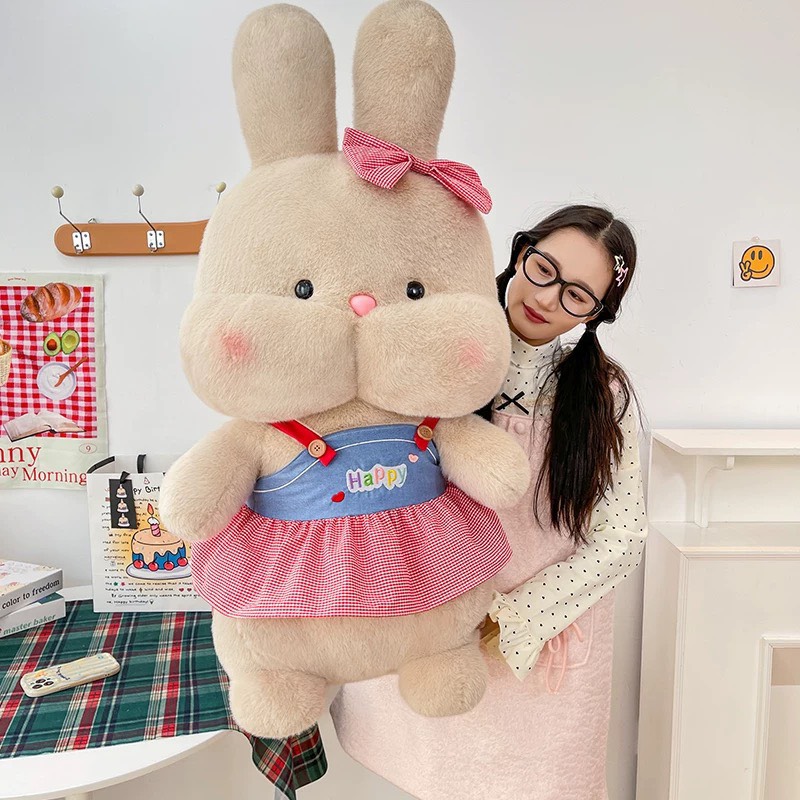 Gấu bông thỏ váy Happy