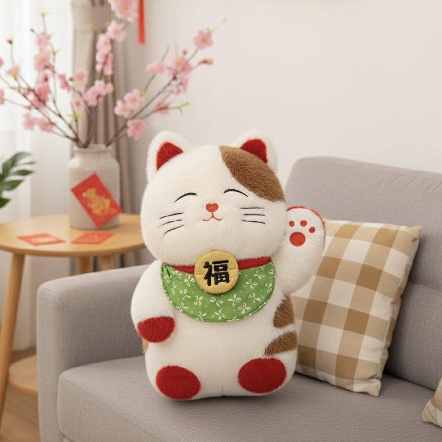 Gấu bông mèo thần tài 2026